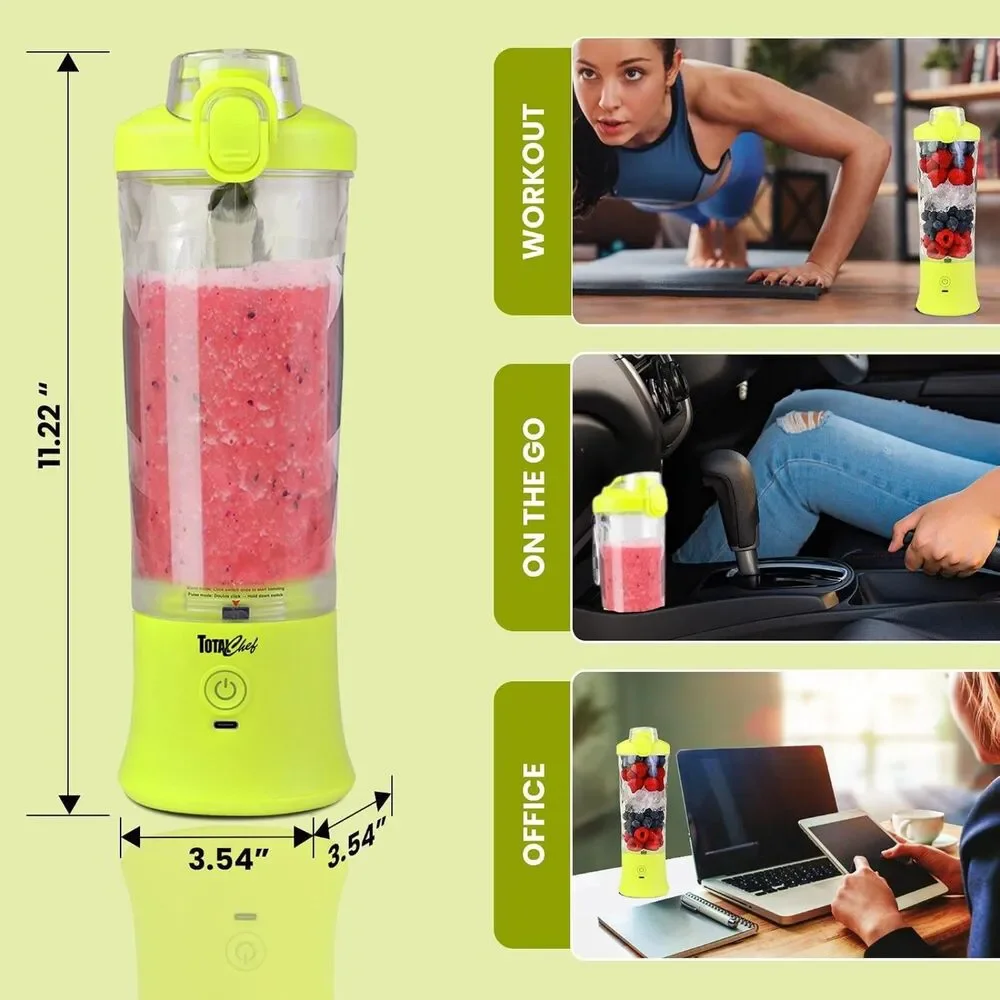 Total Chef Portable Blender 20oz USB Rechargeable